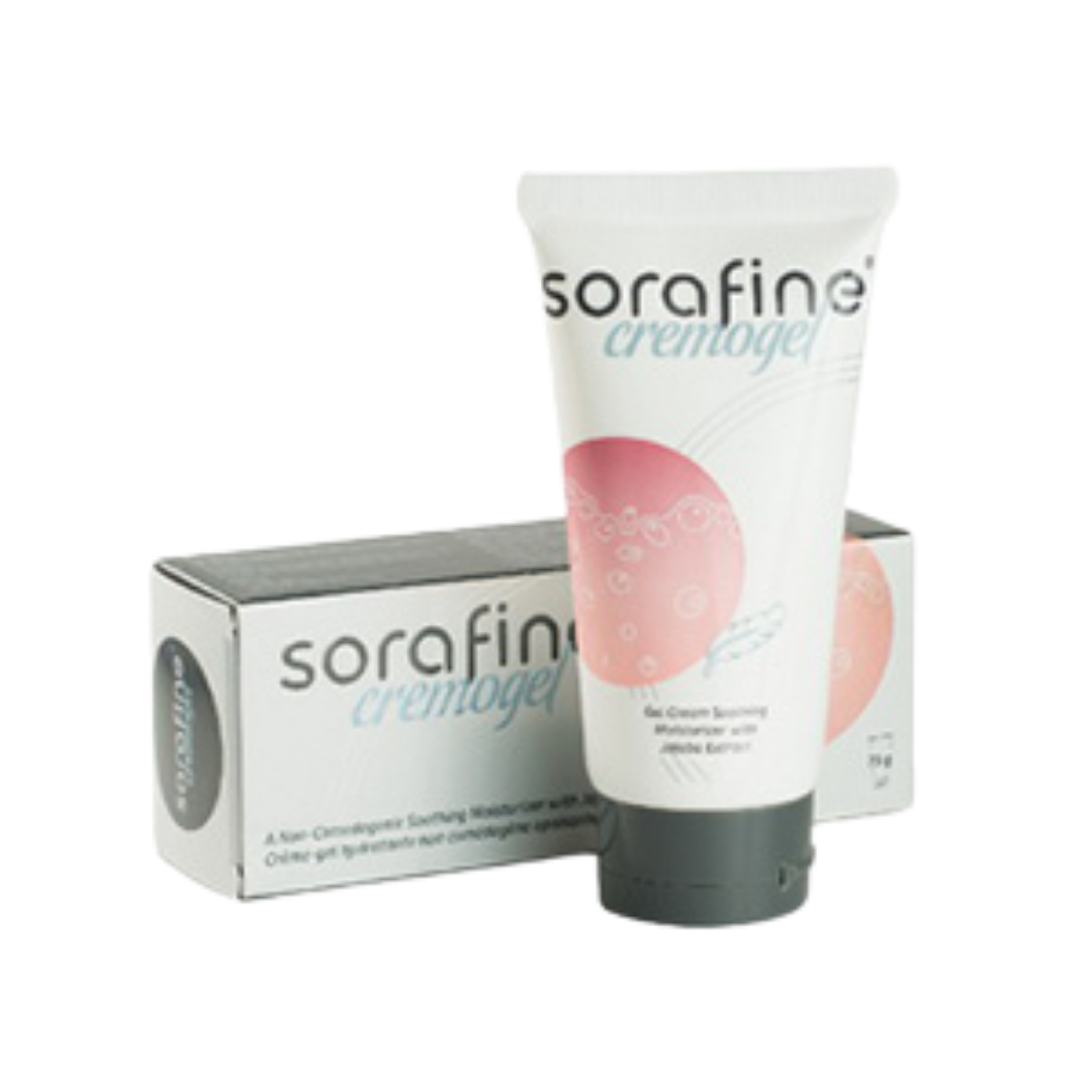 derma Pella Sorafine Cremogel Gel Cream Soothing Moisturizer With Jojoba Extract  - 75g | ديرما بيلا جل مرطب للبشرة الدهنية - 75 غرام
