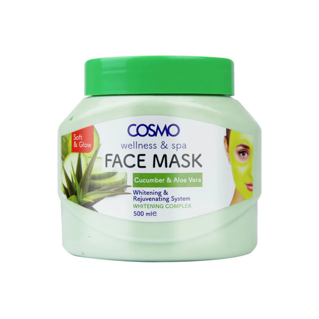 COSMO Face Mask Cucumber & Aloe Vera - 500ml | كوزمو قناع الوجه بالخيار و الالوفيرا - 500 مل