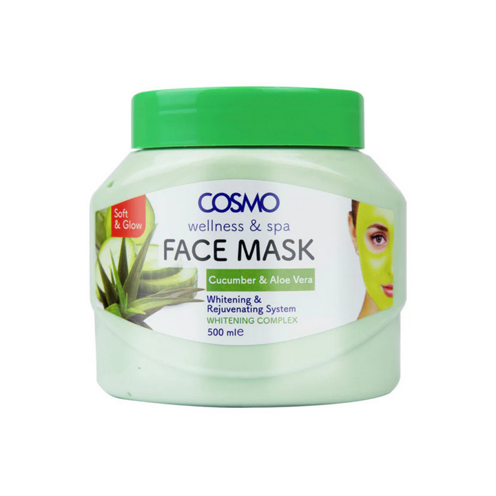 COSMO Face Mask Cucumber & Aloe Vera - 500ml | كوزمو قناع الوجه بالخيار و الالوفيرا - 500 مل