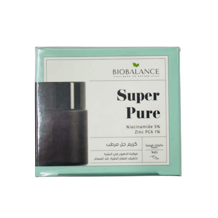 Bio Balance Super Pure Purifying Cream-Gel With Niacinamide 5% + Zinc Pca 1% For Oily Or Mixed Skin - 50ml | بايو بالانس كريم للبشرة الدهنية و المختلطة نياسيناميد ٥٪ + زنك ١٪ - 50 مل