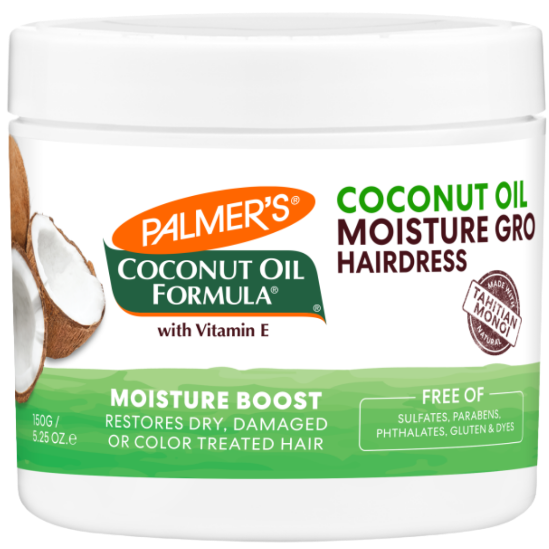 PALMER'S Coconut Oil Formula Moisture Gro Shining Hairdress - 250g  | بالميرز كريم ملمع للشعر بزيت جوز الهند - 250 غ