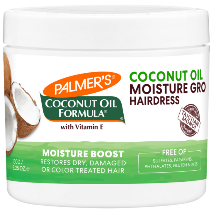 PALMER'S Coconut Oil Formula Moisture Gro Shining Hairdress - 250g  | بالميرز كريم ملمع للشعر بزيت جوز الهند - 250 غ