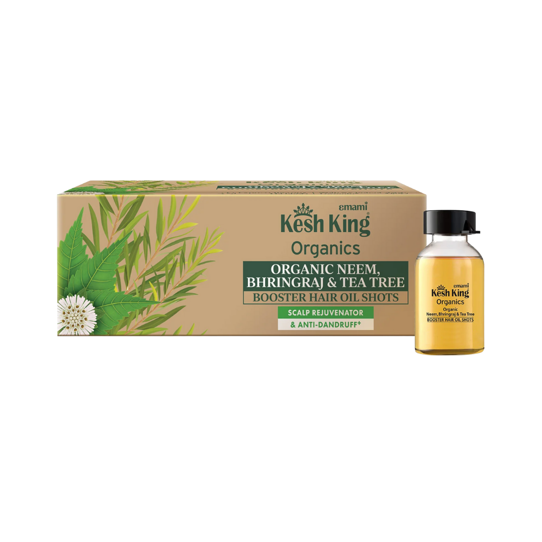 Kesh King Organic Bhringraj & Curry leaves Anti - Dandruff - 8vialsx6ml | كيش كينج زيت لمعالجة القشرة - 8 عبوات x 6 مل