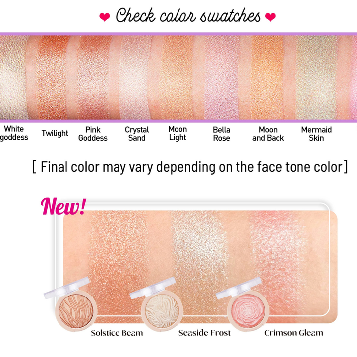 J. Cat You Glow Girl Baked Highlighter - 8.5g| جي كات هايلايتر   مضغوط -8.5 غرام