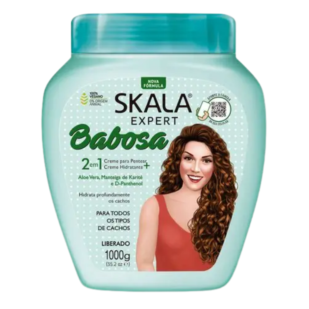 SKALA Brasil Babosa Treatment 35.2 oz - 1000g | سكالا كريم للشعر المجعد بالالوفيرا - 1000 غ