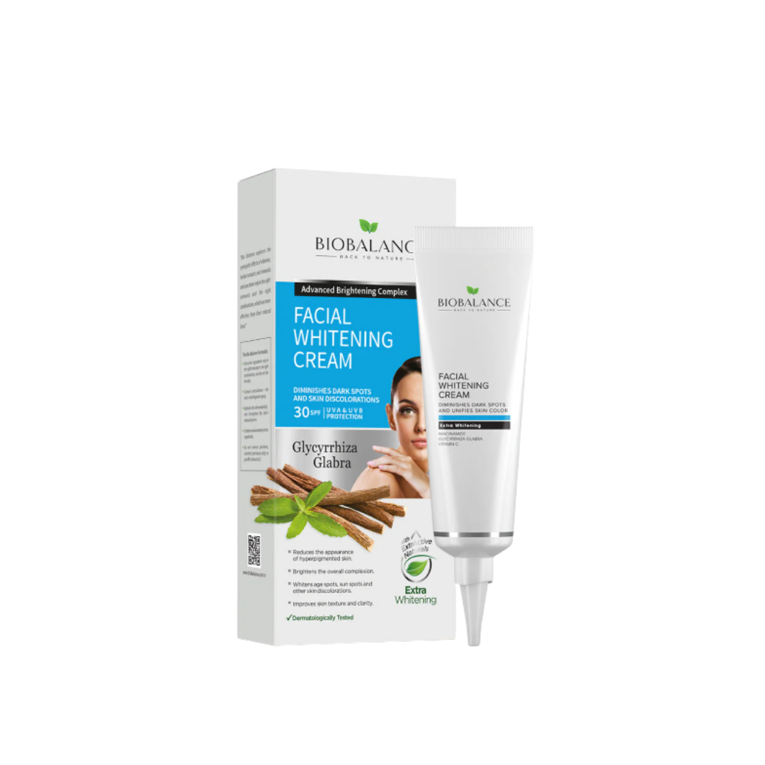 BIO BALANCE Facial Whitening Cream 30 Spf - 55ml| بايو بالنس كريم تبيض الوجه مع عامل حماية 30 -55 مل