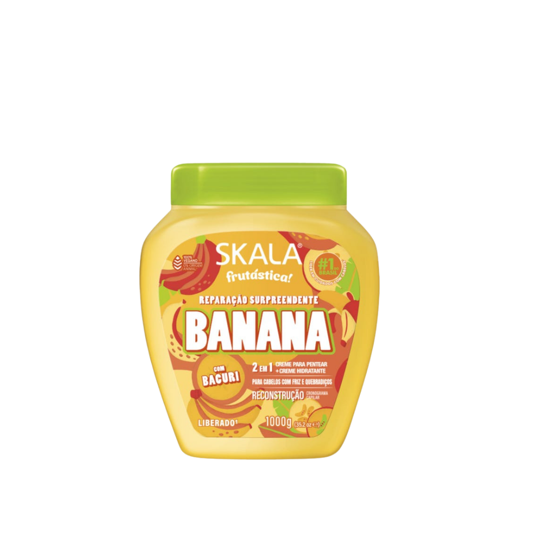Skala Brasil Cream Banana And Bacuri - 1000g | سكالا كريم للشعر المجعد بالموز والباكوري - 1000 غرام