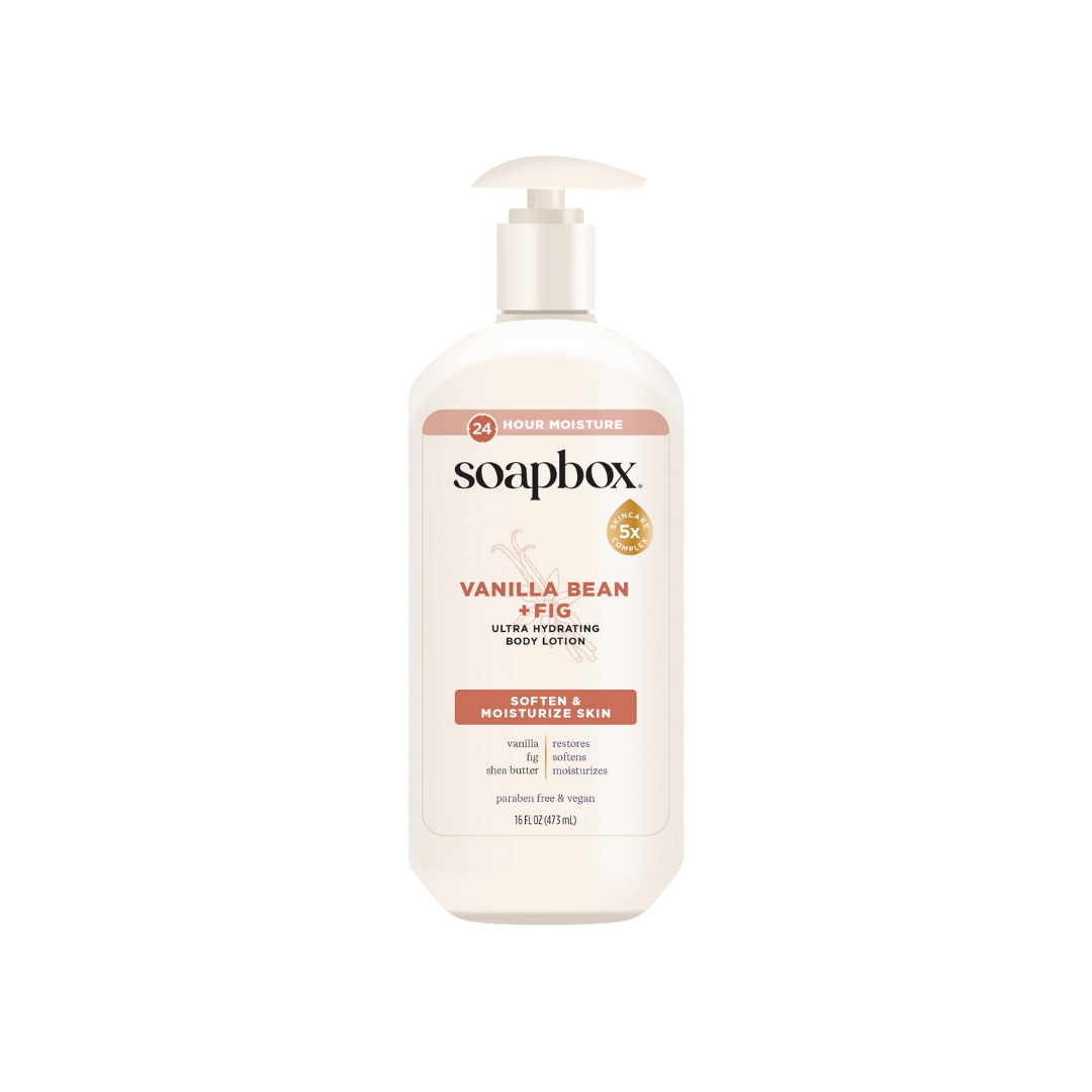 Soapbox Ultra Hydrating Body Lotion Vanilla Bean + Fig - 473ml | سوب بوكس لوشن مرطب للجسم بالفانيليا و التين - 473 مل