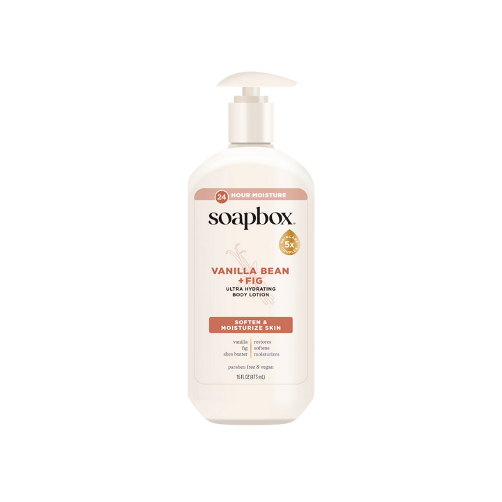 Soapbox Ultra Hydrating Body Lotion Vanilla Bean + Fig - 473ml | سوب بوكس لوشن مرطب للجسم بالفانيليا و التين - 473 مل