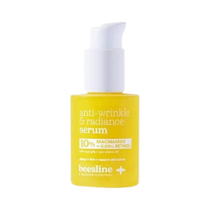Beesline Anti Wrinkle & Radiance Serum -10% niacinamide + 0.05% Retinol - 30ml | بيزلين سيروم مضاد للتجاعيد بالريتينول 0.05% + نياسيناميد 10% - 30 مل