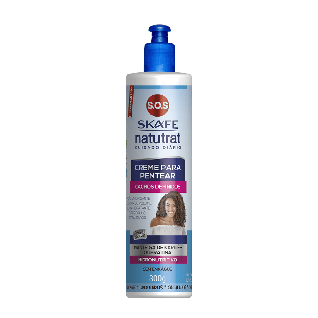 Skafe Natutrat Creme Para Pentear Cachos Definidos - 300g | سكاف كريم تصفيف للشعر – (كيراتين طبيعي) – 300 غرام