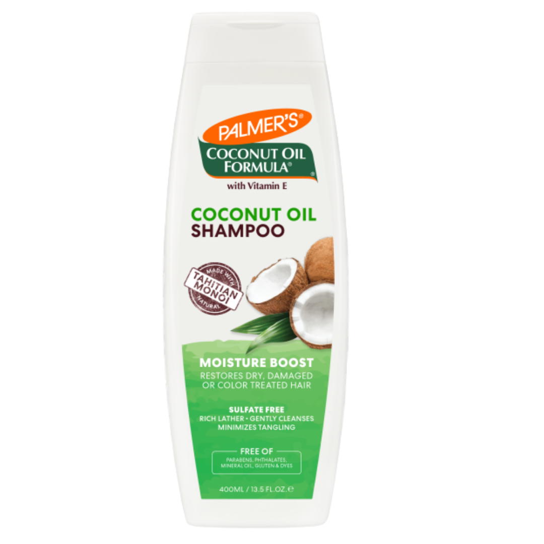 PALMER'S Coconut Oil Formula Moisture Boost Shampoo - 400ml |بالميرز شامبو معزز للرطوبة مع زيت جوز الهند للشعر الجاف والتالف - 400 مل