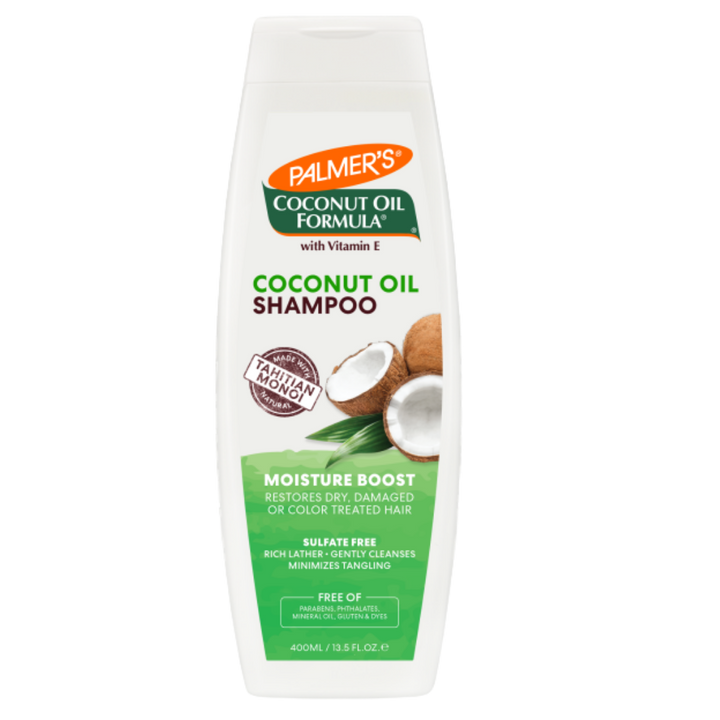 PALMER'S Coconut Oil Formula Moisture Boost Shampoo - 400ml |بالميرز شامبو معزز للرطوبة مع زيت جوز الهند للشعر الجاف والتالف - 400 مل