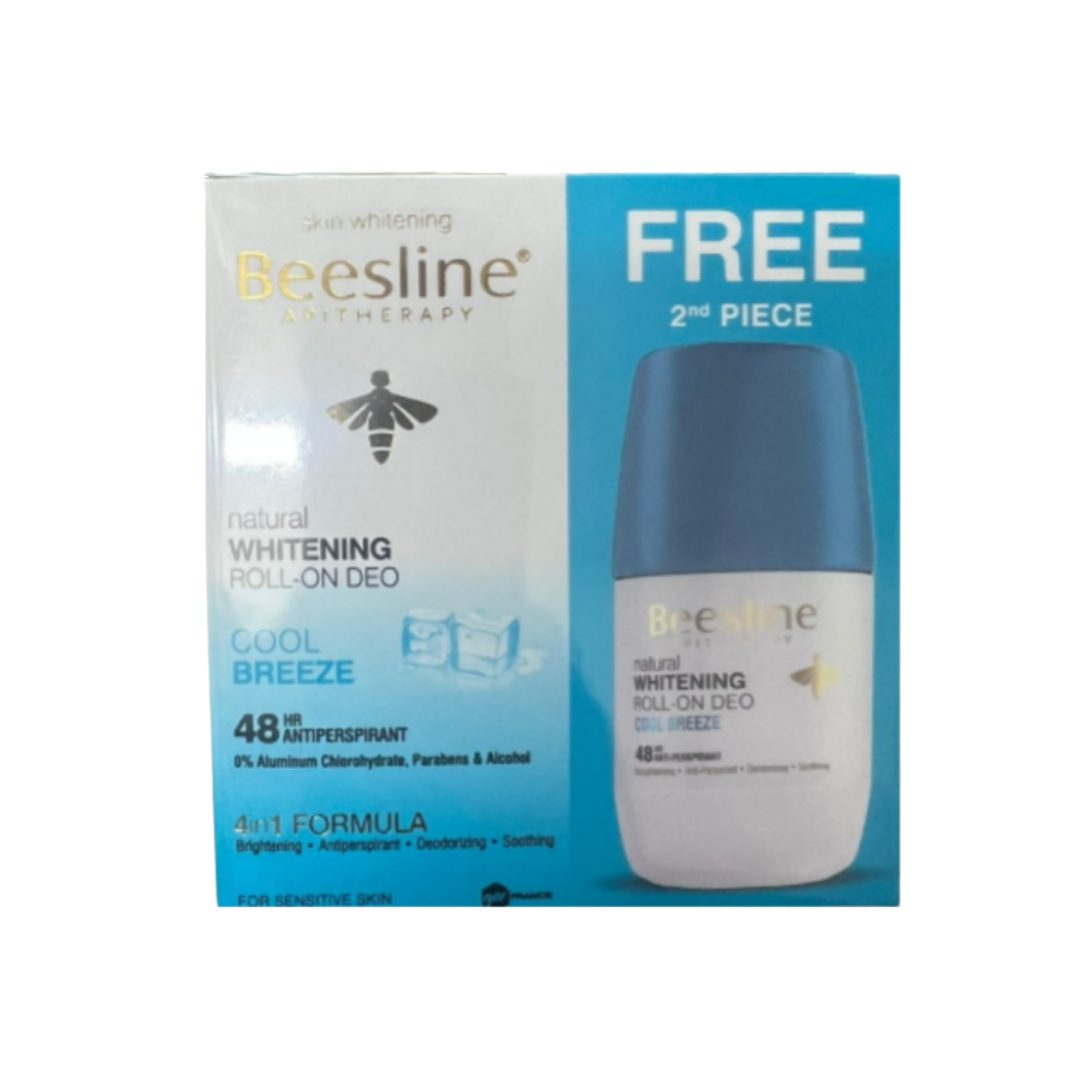 Beesline Roll On Fresh Breeze Deodorant 1+1 offer - 2x50ml | بيزلين رول اون مزيل تعرق منعش 1+1 - 2x50 مل