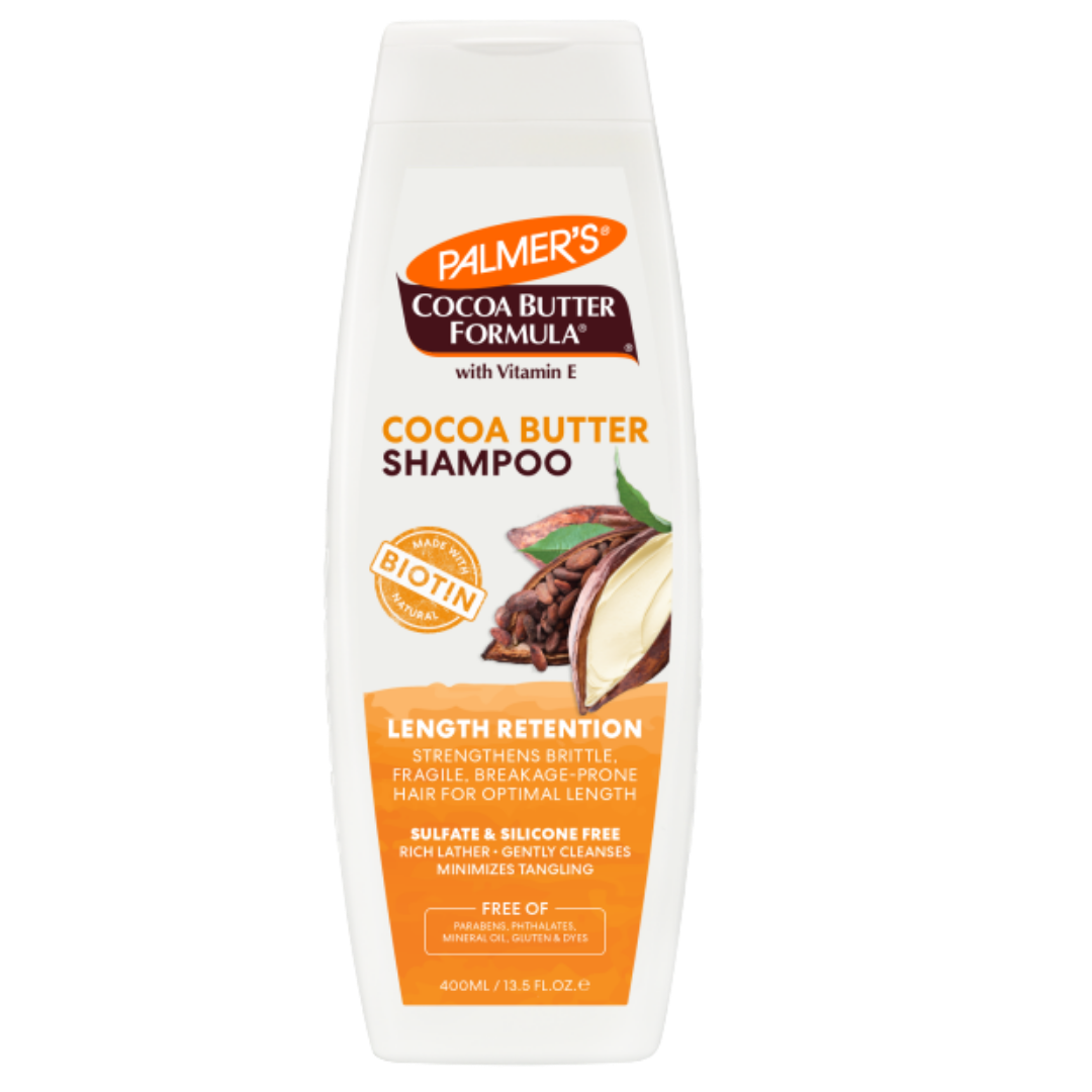 PALMER'S Cocoa Butter Formula Biotin Length Retention Shampoo - 400ml | بالميرز شامبو بتركيبة زبدة الكاكاو البيوتين للاحتفاظ بالطول - 400 مل