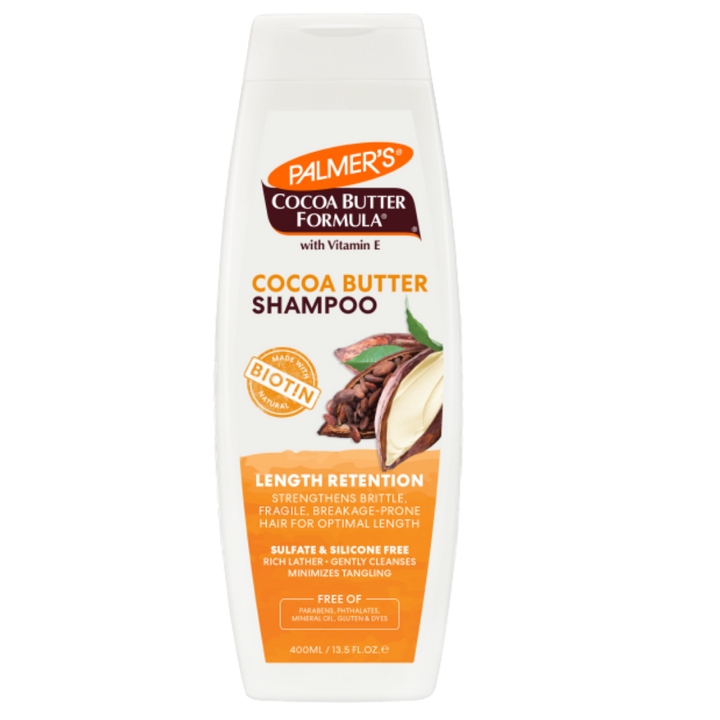 PALMER'S Cocoa Butter Formula Biotin Length Retention Shampoo - 400ml | بالميرز شامبو بتركيبة زبدة الكاكاو البيوتين للاحتفاظ بالطول - 400 مل