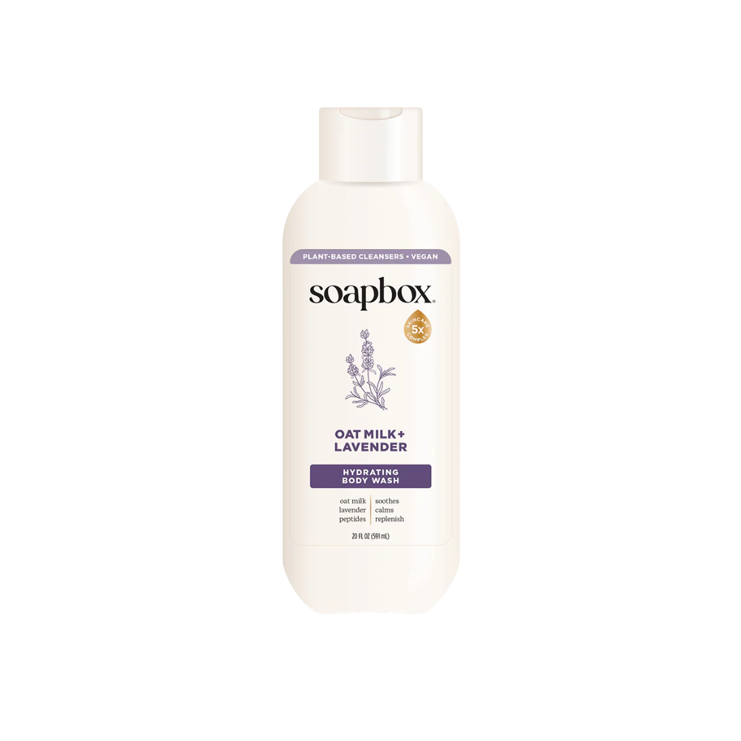 Soapbox  Body Wash Oat Milk & Lavender - 591ml | سوب بوكس جل استحمام بحليب الشوفان و اللافندر - 591 مل