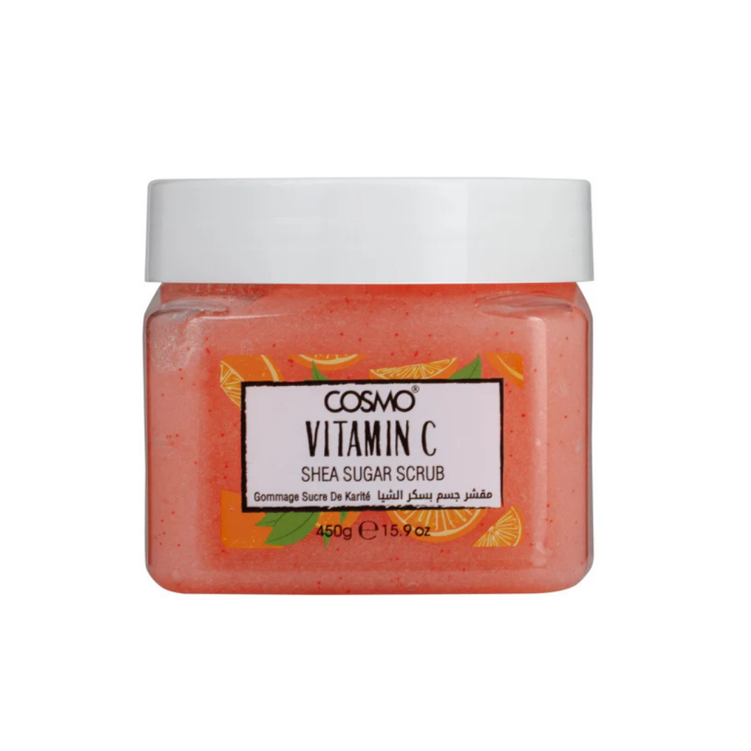 COSMO Vitamin C Shea Sugar Scrub- 450g | كوزمو مقشر الجسم بالسكر و فيتامين سي و الشيا - 450 غرام
