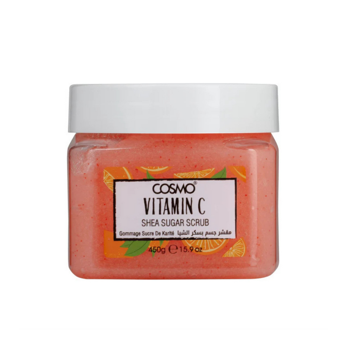 COSMO Vitamin C Shea Sugar Scrub- 450g | كوزمو مقشر الجسم بالسكر و فيتامين سي و الشيا - 450 غرام