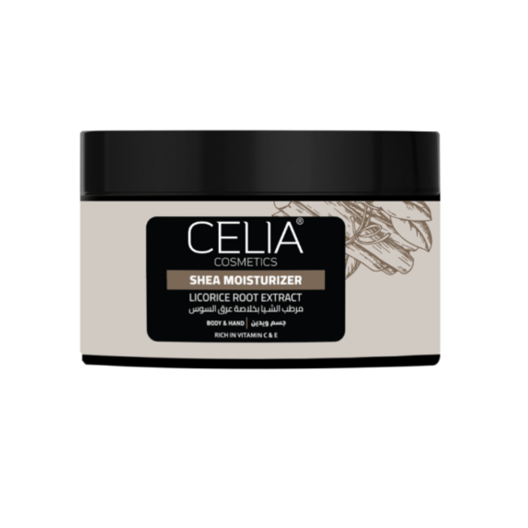 CELIA Shea Moisturizer Licorice Root Extract - 300g | سيليا كريم زبدة الشيا و مستخلص عرق السوس للجسم - 300 غرام