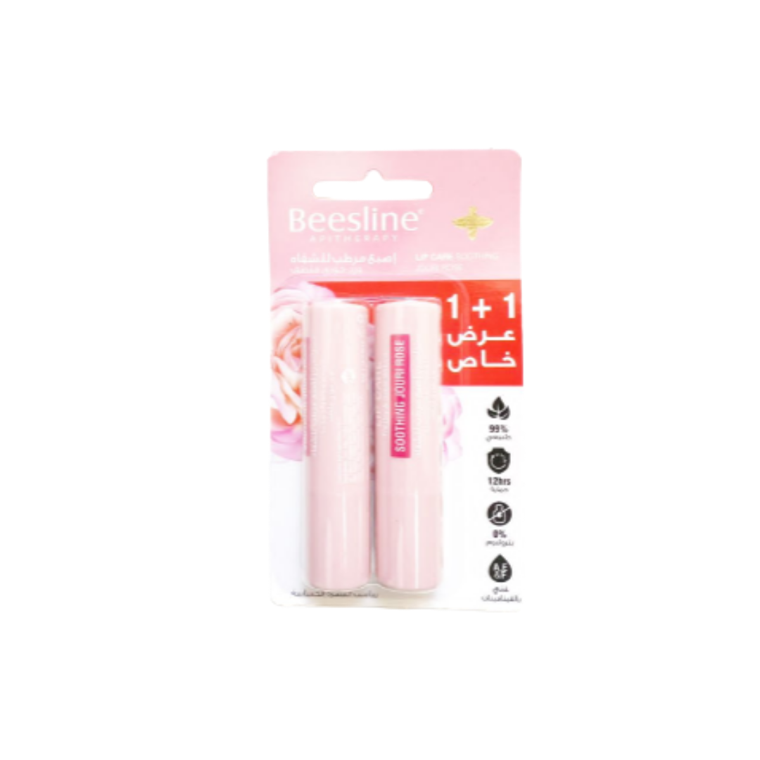 Beesline Lip Care Soothing Jouri Rose Lip Care -  2 x 4g | بيزلين مرطب الشفاه بالورد الجوري - 2 × 4 غرام