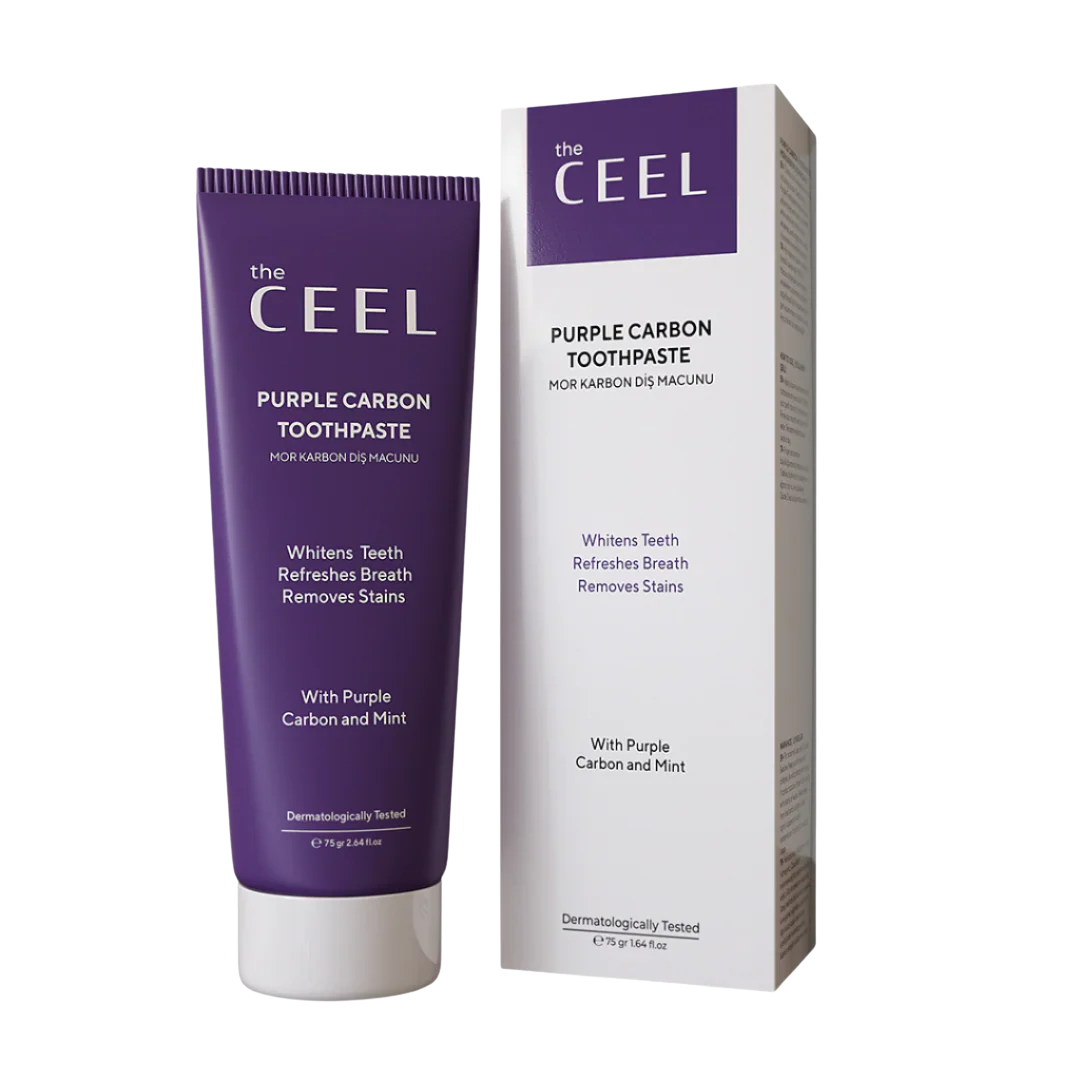 the CEEL Purple Carbon Toothpaste With Purple Carbon And Mint - 75g | ذا سيل معجون أسنان بالكربون والنعناع - 75 غ