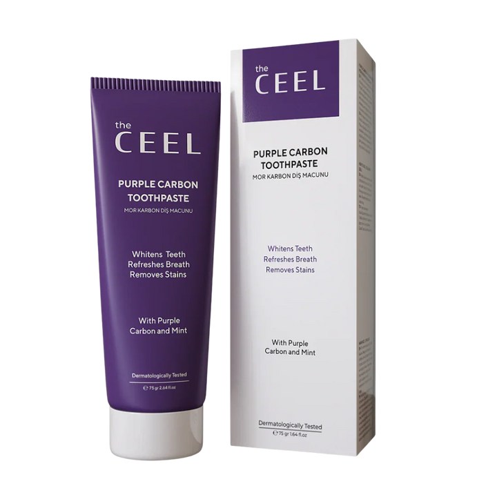 the CEEL Purple Carbon Toothpaste With Purple Carbon And Mint - 75g | ذا سيل معجون أسنان بالكربون والنعناع - 75 غ