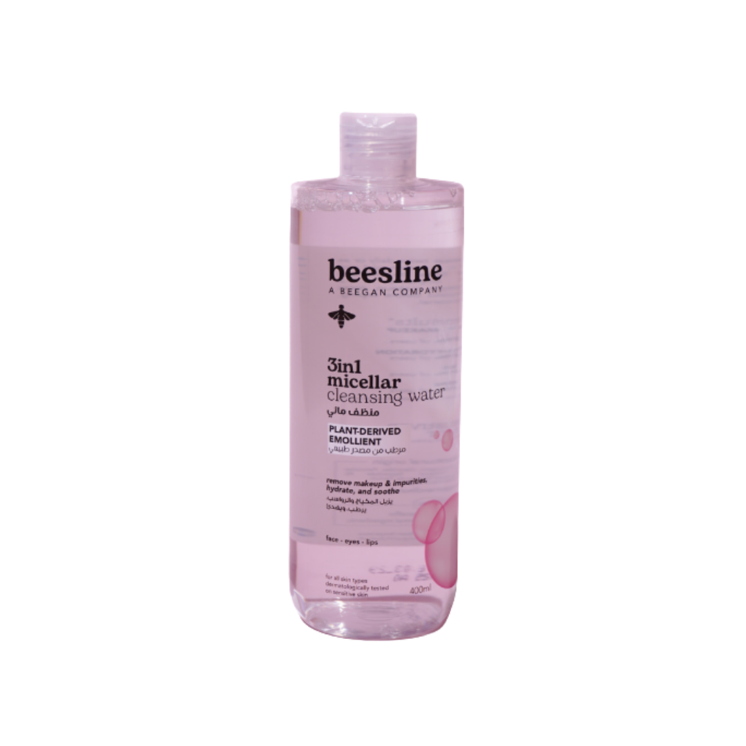 Beesline 3 in 1 Micellar Cleansing Water - 400ml |  بيزلين ماء منظف ميسيلار 3 في 1 - 400 مل