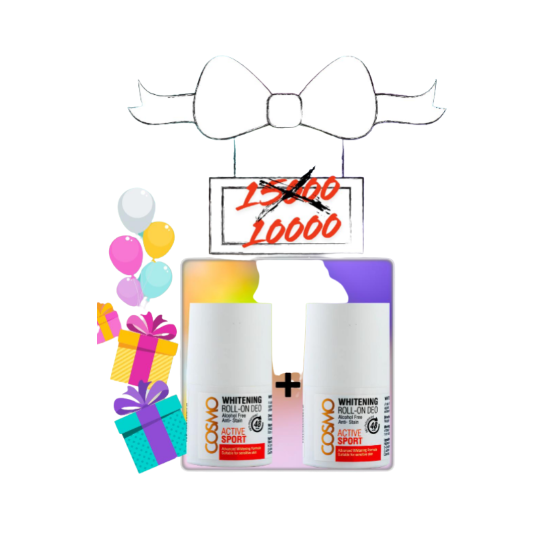 COSMO 2 Pc Offer Pack Whitening Roll- One Deo 48H | كوزمو مجموعة رول اون مزيل تعرق - 2 قطعة