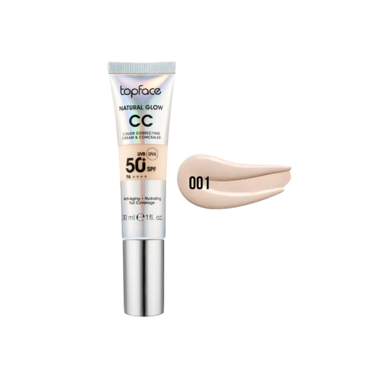 TOPFACE NATURAL GLOW CC CREAM & CONCEALER - 30ml | توب فيس كريم سي سي و كونسيلر - 30 مل
