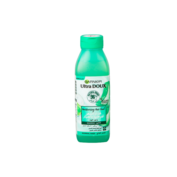 Garnier Ultra Doux Moisturising Aloe Vera Hair Food Shampoo for Normal Hair - 350ml | غارنييه شامبو غذاء الشعر بالالوفيرا للشعر العادي - 350 مل