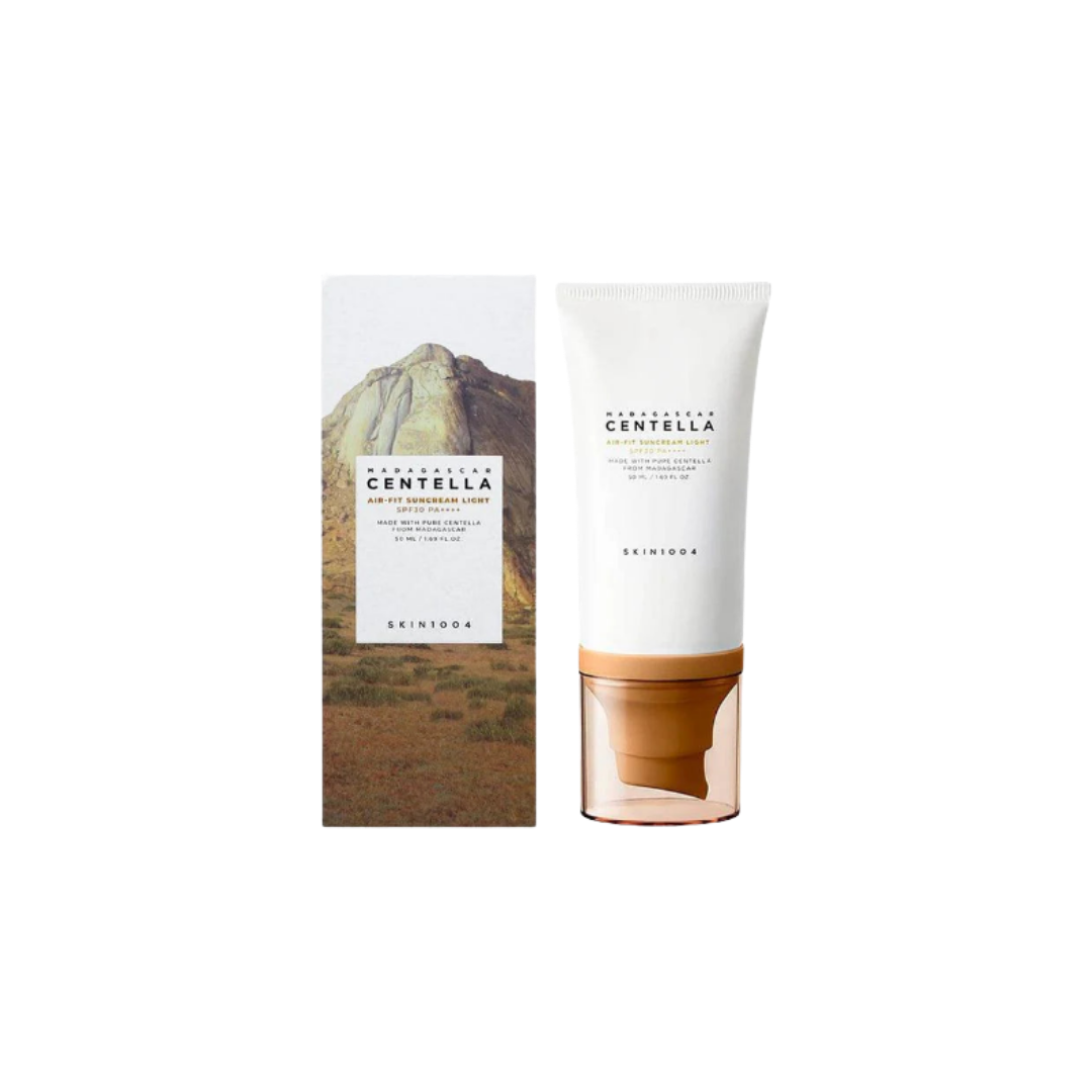 SKIN1004 Air-Fit Suncream Light Spf30 - 50ml |  سكين1004 كريم واقي شمسي خفيف على البشرة Spf30 - 30 مل