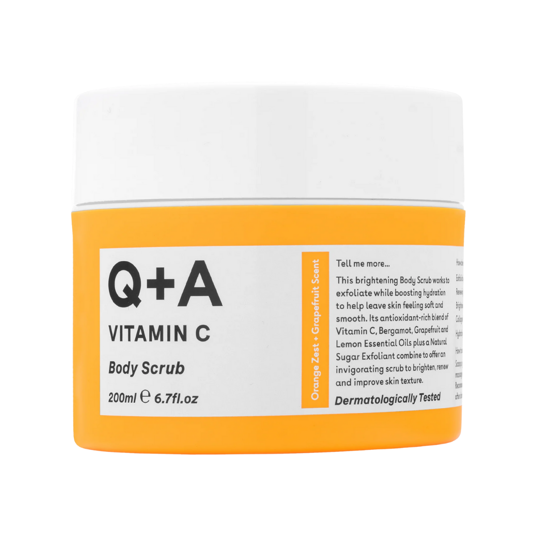 Q+A Vitamin C Body Scrub - 200ml | كيو بلس ايه مقشر للجسم بالفيتامين سي - 200 مل