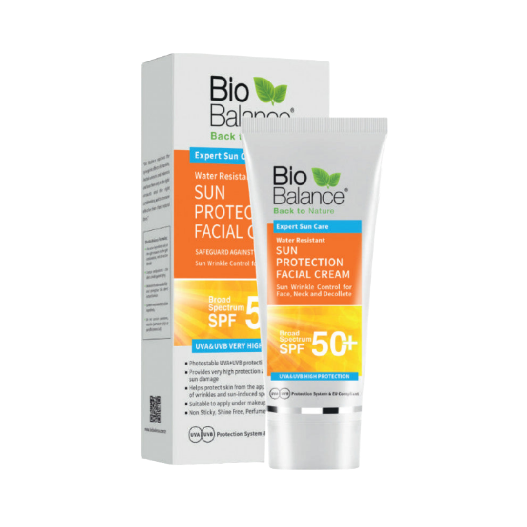 Bio Balance Water Resistant Sun Cream - SPF 50+ - 75ml | بايو بالانس  واقي شمسي للبشرة الجافة والحساسة مقاوم للماء بعامل حماية 50 - 75 مل