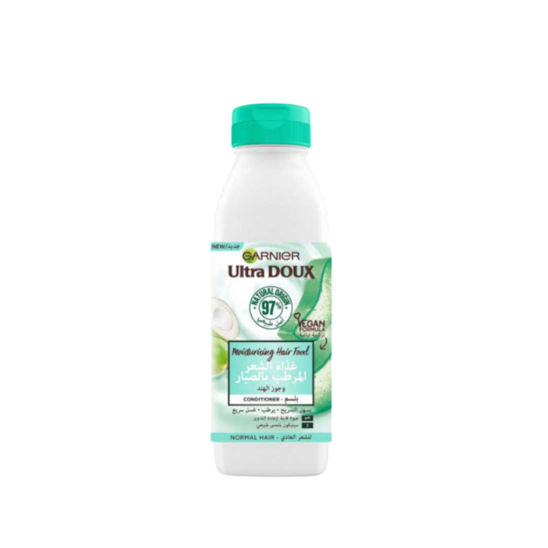 Garnier Ultra Doux Hair Food Coconut Conditioner - 350ml | غارنييه بلسم غذاء الشعر بجوز الهند للشعر العادي  - 350 مل