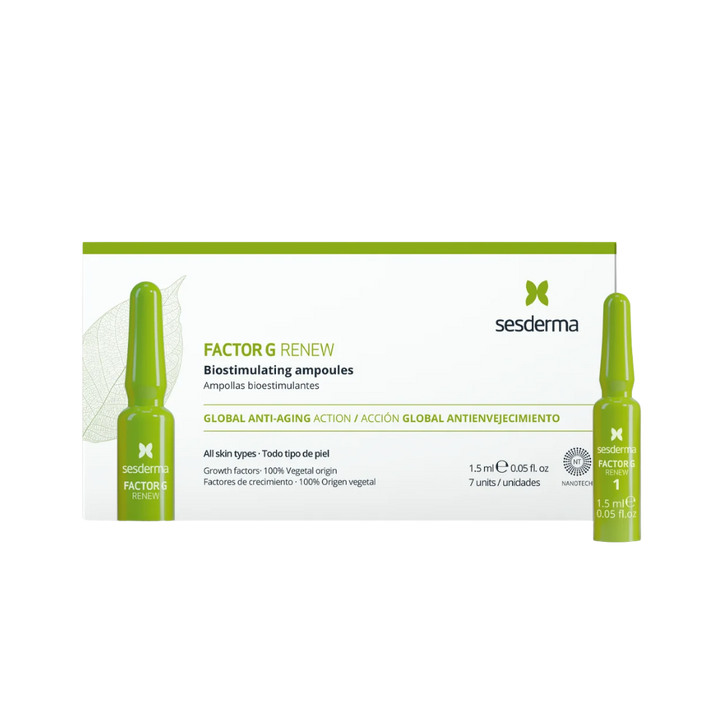 Sesderma FACTOR G RENEW Bio-stimulating Ampoules. - 7pcs - 2ml | سيسديرما امبولات لتجديد البشرة - ٧ قطع - ٢ مل