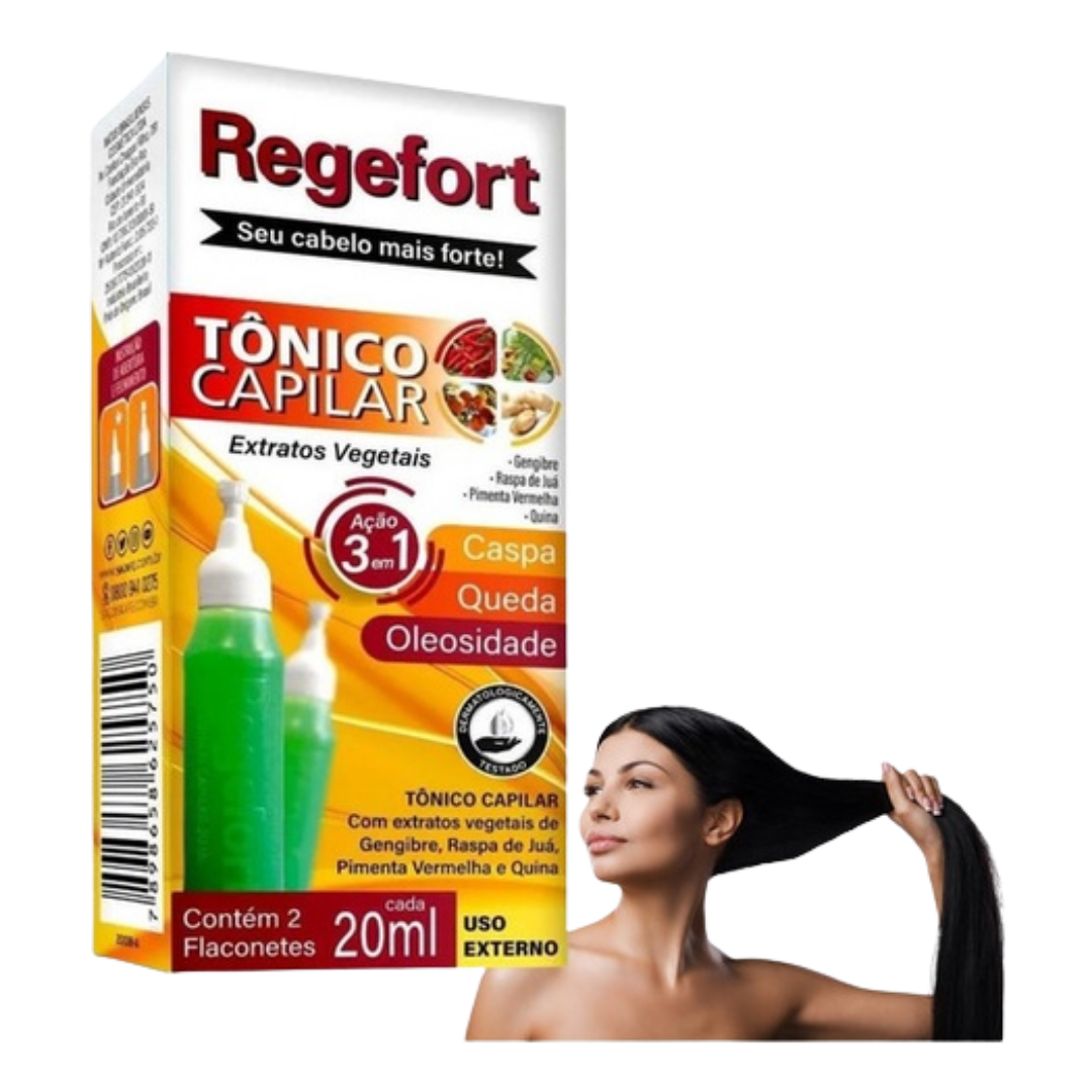 SKAFE Tonico Capilar 3 em 1 Regefort - 20ml | تونك ضد القشرة والتساقط ومكثف للحاجب- 20 مل