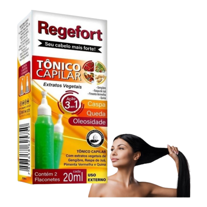 SKAFE Tonico Capilar 3 em 1 Regefort - 20ml | تونك ضد القشرة والتساقط ومكثف للحاجب- 20 مل