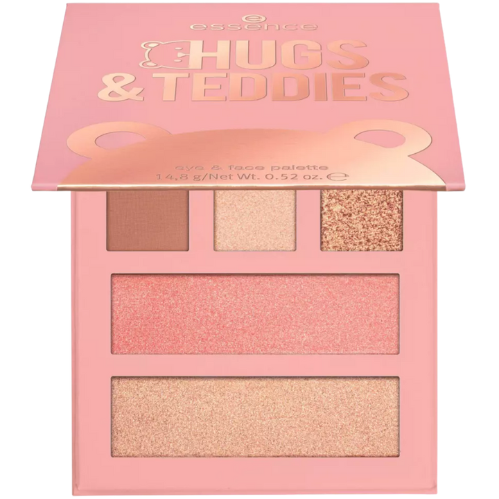 essence HUGS&TEDDIES eye & face palette, blush palette, no. 01 |اسنس باليت للوجه 01