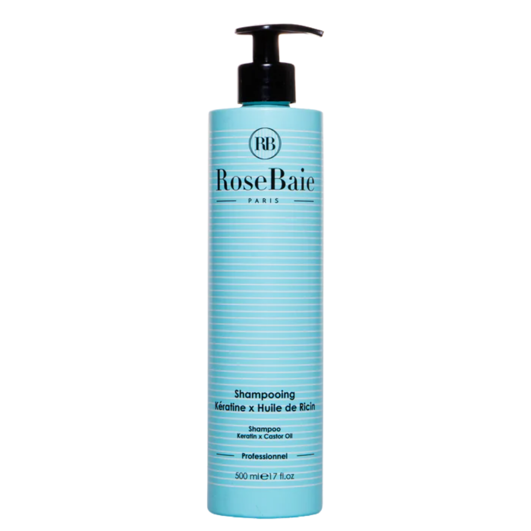 RoseBaie Shampoo Keratin & Castor Oil - 500ml | روزباي شامبو بزيت الخروع و الكيراتين - 500 مل