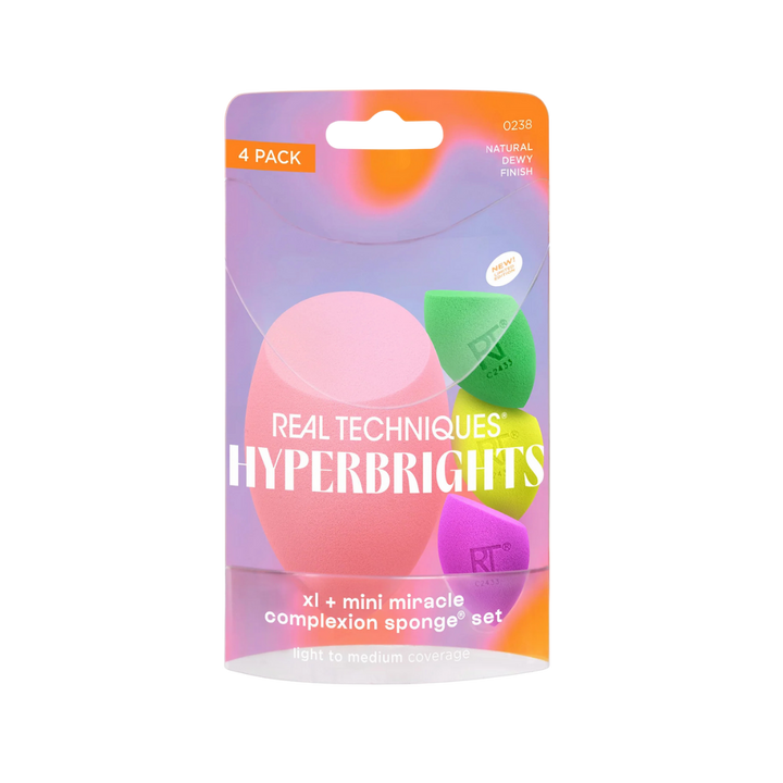 Real Techniques Xl+Mini Miracle Complexion Sponge Set 4pcs