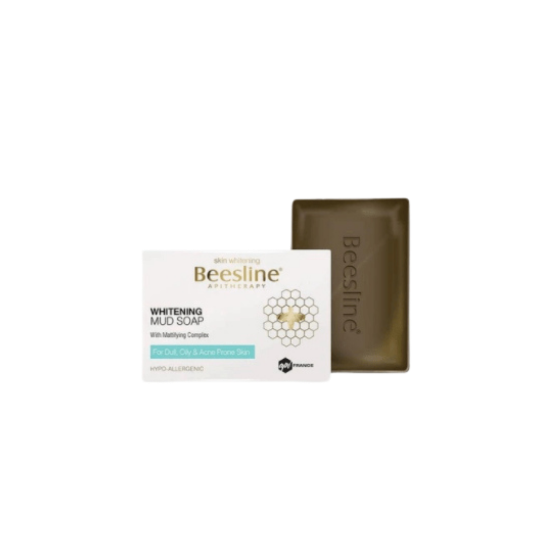 Beesline Whitening Mud Soap - 85g | بيزلين صابونة الطين مفتحة للوجه - 85 غرام
