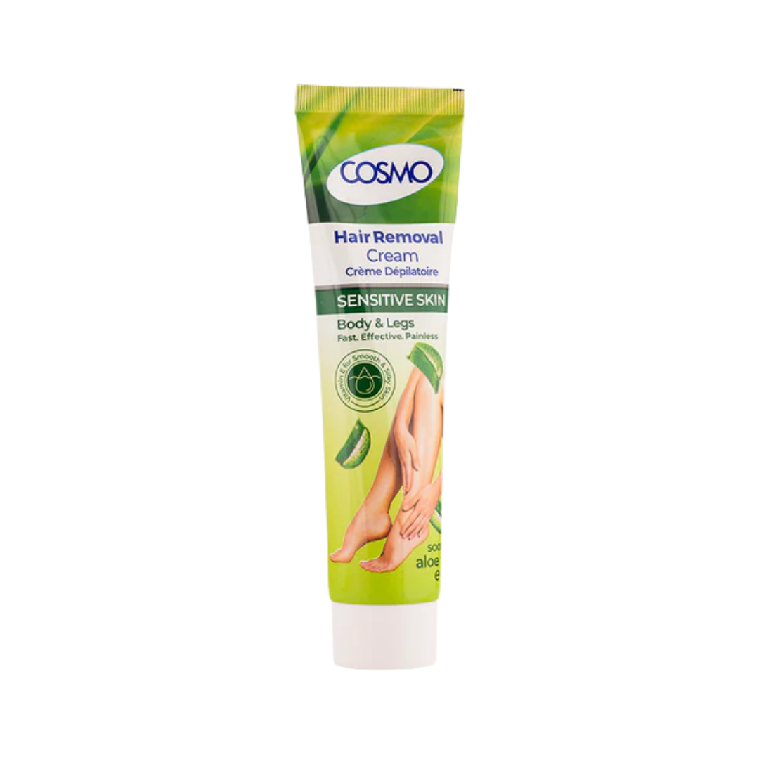 COSMO Hair Removal Sensitive Skin - Aloe Vera - 100g | كوزمو كريم ازالة الشعر بالالوفيرا - 100 غرام
