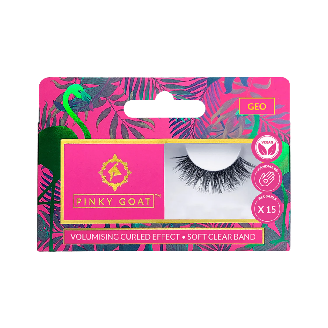 Pinky Goat x Superdrug Vegan Faux Mink Lash GEO| رموش بينكي جوت × سوبر دراج - رموش اصطناعية نباتية منفرو المنك( جيو)