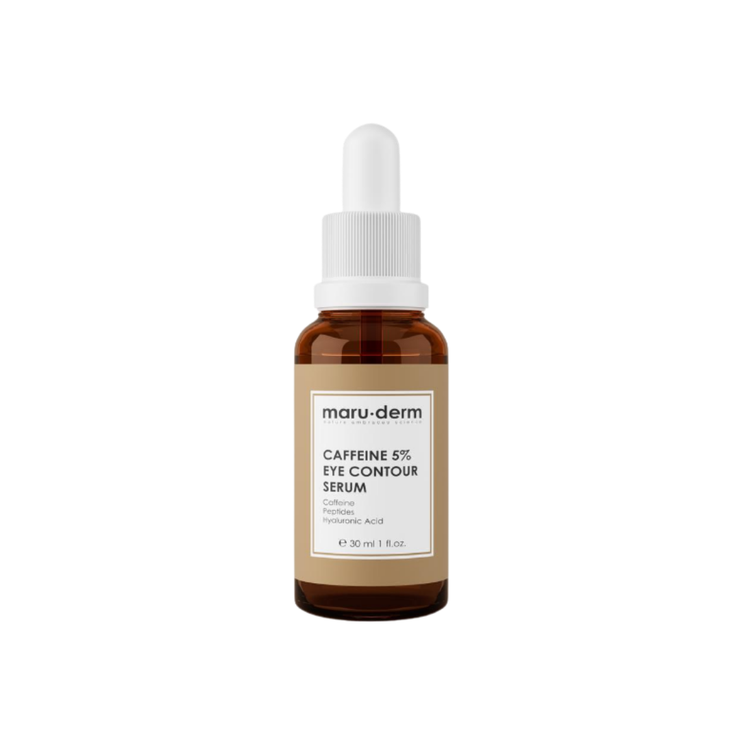 maru.derm Caffeine 5% + Peptides + Hyaluronic Acid Eye Contour Serum - 30ml | مارو.ديرم سيروم العlهيالورونيك اسيد و الكافيين 5% للعين - 30 مل