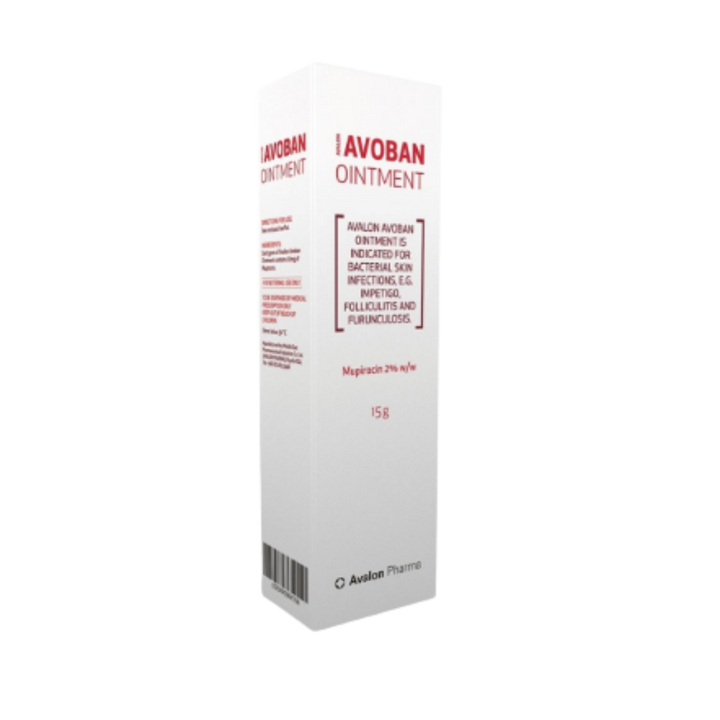 Avalon Pharma Avoban Ointment Mupirocin 2% - 15g | افالون فارما مرهم افابون 2% - 15 غ