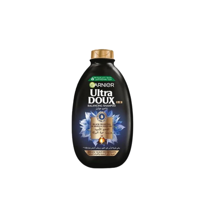Garnier Ultra Doux Charcoal Shampoo - 400ml | غارنييه شامبو بالفحم الأسود للشعر الباهت - 400 مل