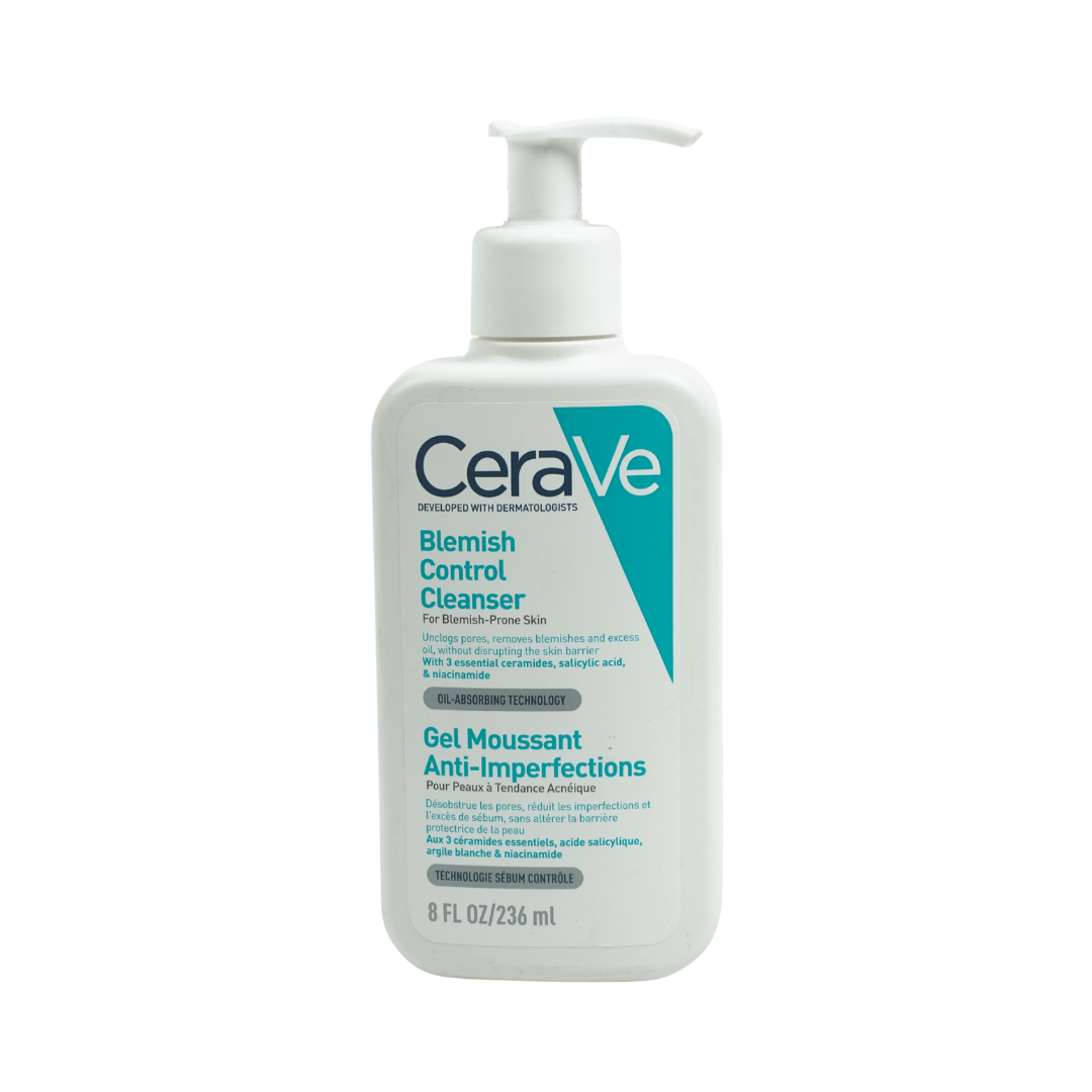 CeraVe Blemish Control Cleanser Face Wash For Acne & Blemish Prone Skin with 2% Salicylic Acid, Niacinamide and Ceramides -236ml | سيرافي غسول لحب الشباب - 236 مل