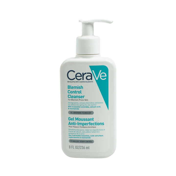 CeraVe Blemish Control Cleanser Face Wash For Acne & Blemish Prone Skin with 2% Salicylic Acid, Niacinamide and Ceramides -236ml | سيرافي غسول لحب الشباب - 236 مل
