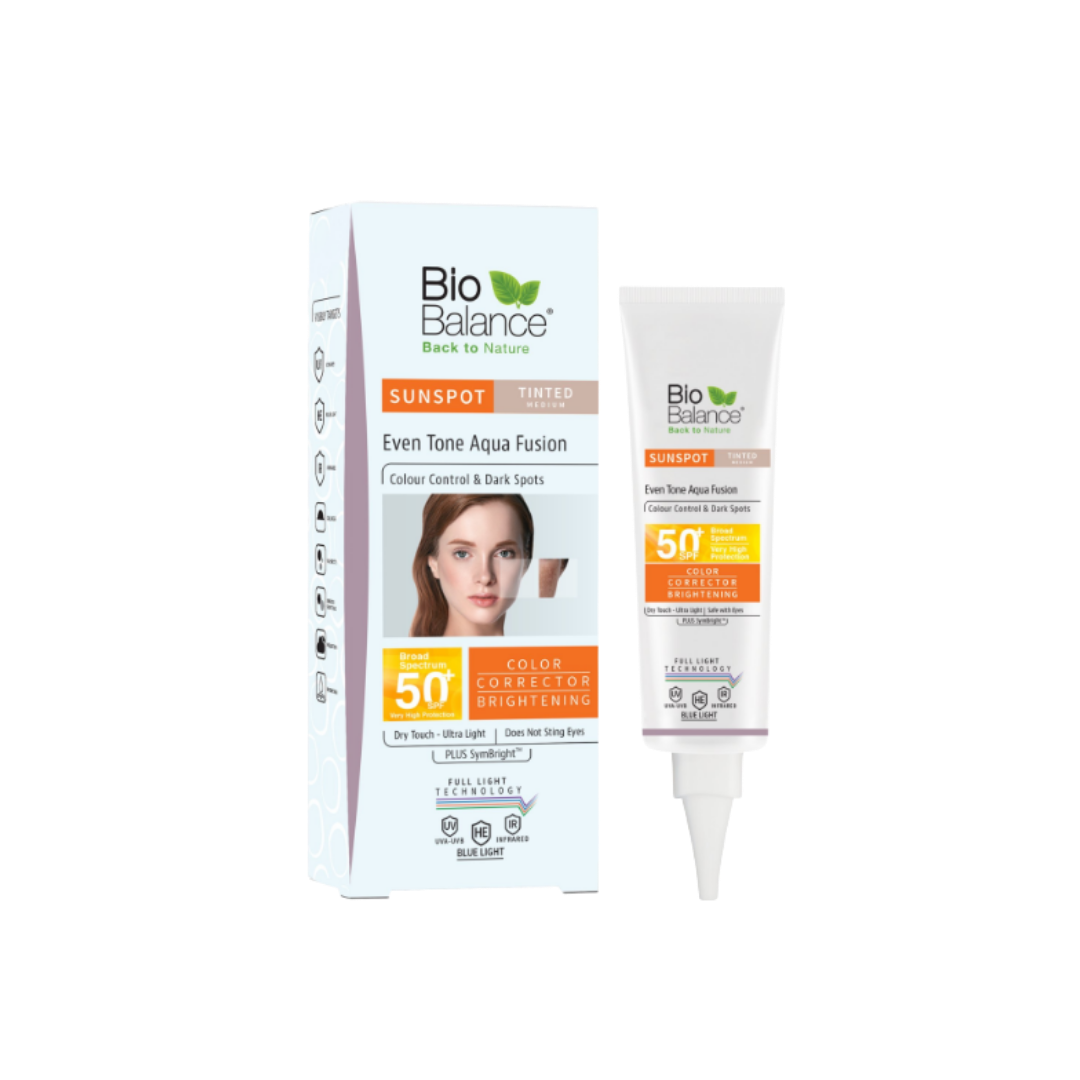 Bio Balance Sunspot Sunscreen Lotion SPF 50 Medium - 40ml | بايو بالانس واقي شمسي للبشرة الدهنية مع لون - 40 مل